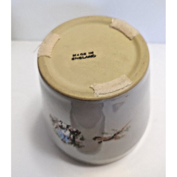 Stoneware Humidor Made in England Hunting scene - 4 3/4" Tall 1960's - Picture 7 of 9